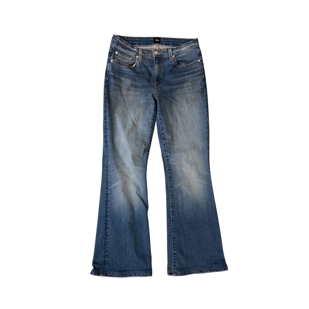 Edwin Lark Flashback Flare Jeans Women 28 Blue Medium Wash Stretch Denim